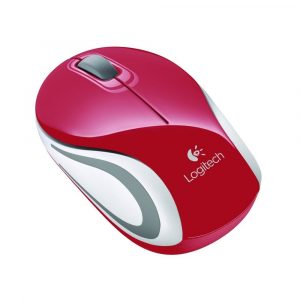 Ratón Mini Inalámbrico Logitech M187/ Hasta 1000 DPI/ Rojo