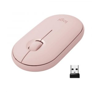 Ratón Inalámbrico por Bluetooth/ 2.4GHz Logitech Pebble M350/ Hasta 1000 DPI/ Rosa